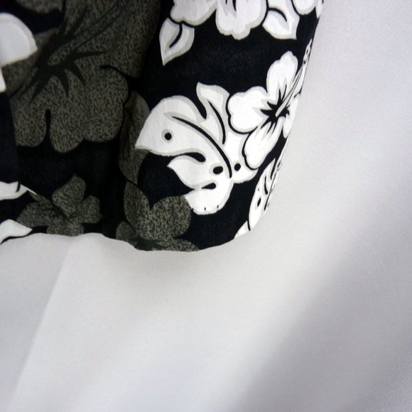 Vintage Styled by RJC Hawaiian Shirt Mens Size M Button Down Black & White - Picture 8 of 13
